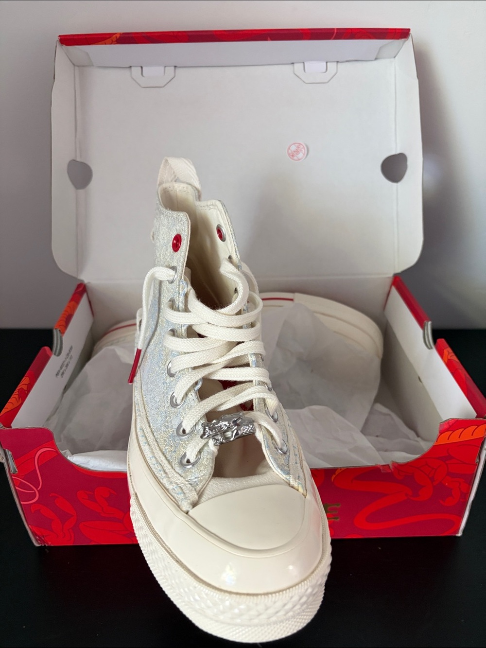 Limited-edition Converse Chuck 70 Double Lace High 'Year of the Dragon' Jan 2024 - Picture 3 of 7